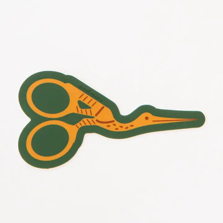 Sarah Hearts - Stork Scissors Sticker