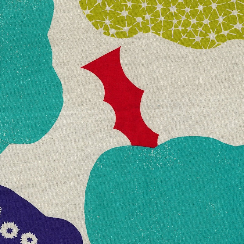 Echino - Cotton/Linen Lightweight Canvas - Cloud Flower - Natural