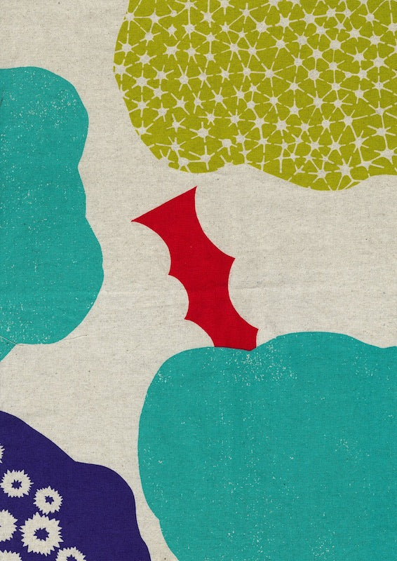 Echino - Cotton/Linen Lightweight Canvas - Cloud Flower - Natural