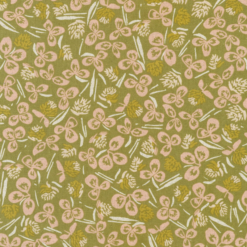 Orchard Run - Cotton Linen Canvas - Clover - Taupe