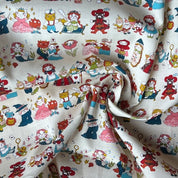 Coco - Cotton Sheeting - Fairy Tale Character Cats - Natural