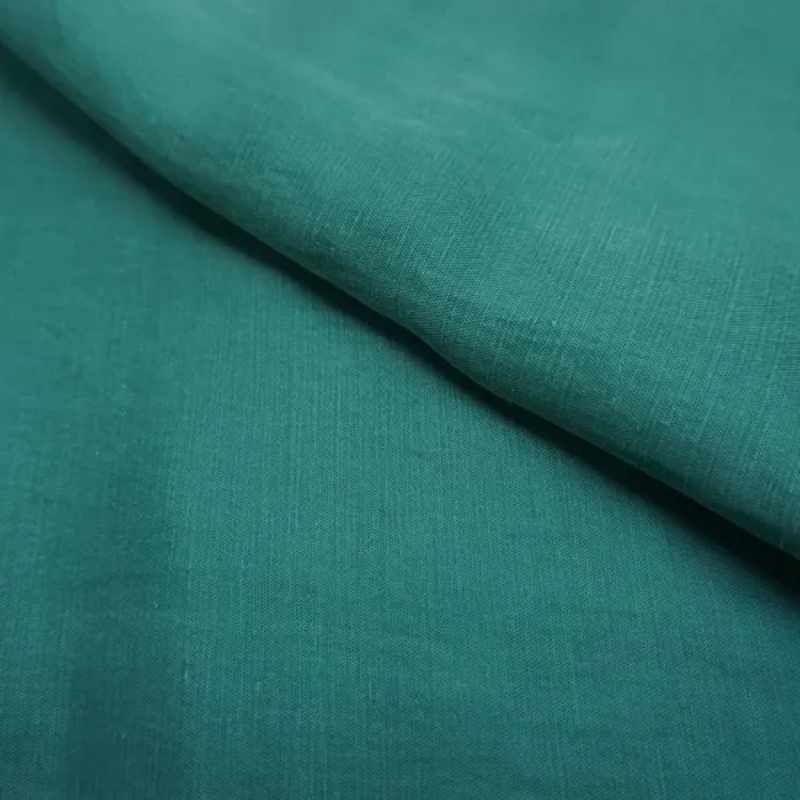 Pigeon Wishes - Bemberg Cupro Linen - Night Green