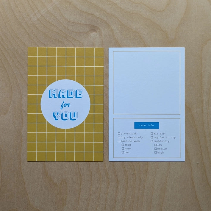 SALE - Kohamche - Care Instruction Cards - Various