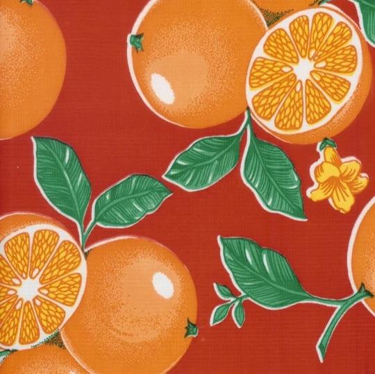 Oil Cloth - Oranges - Red