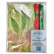 Keller Paper Embroidery Kit with embroidery thread and patterned paper in packaging