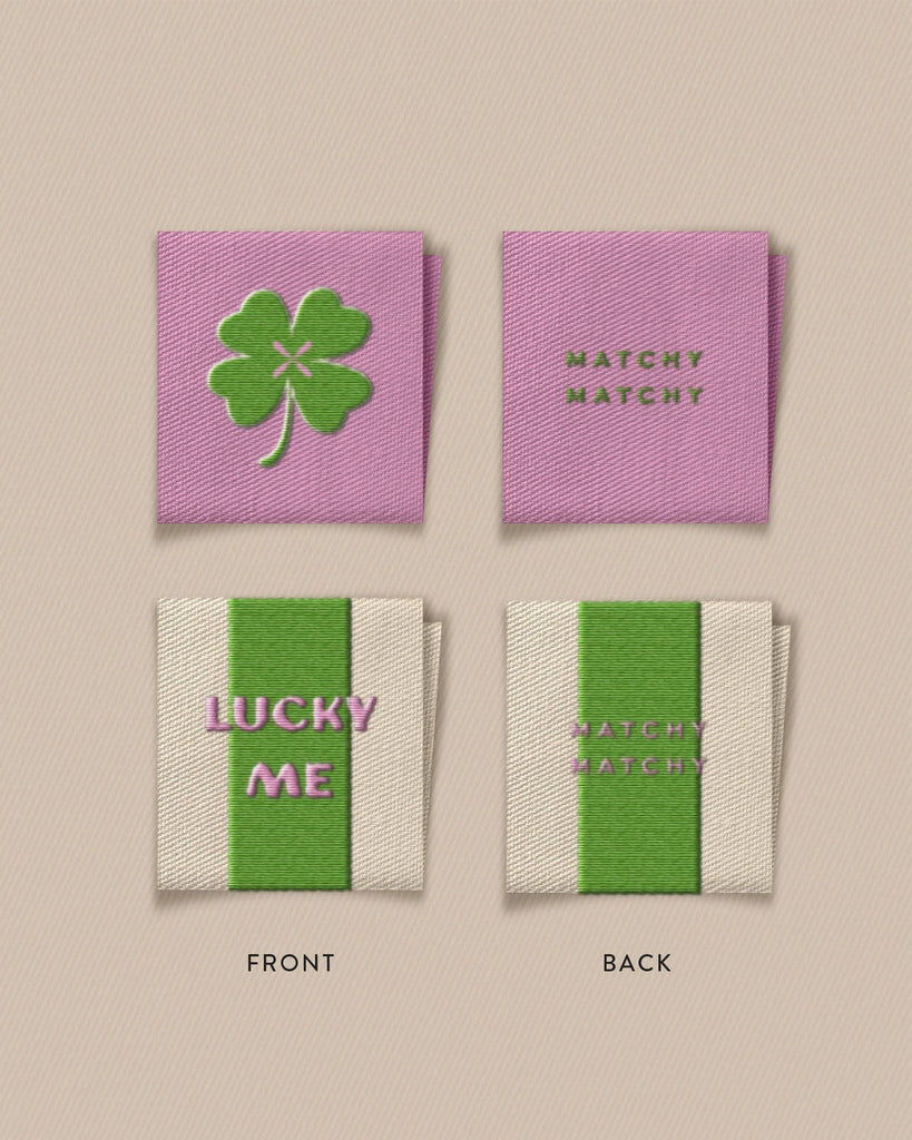 Matchy Matchy Sewing Club - Lucky Clover Woven Labels