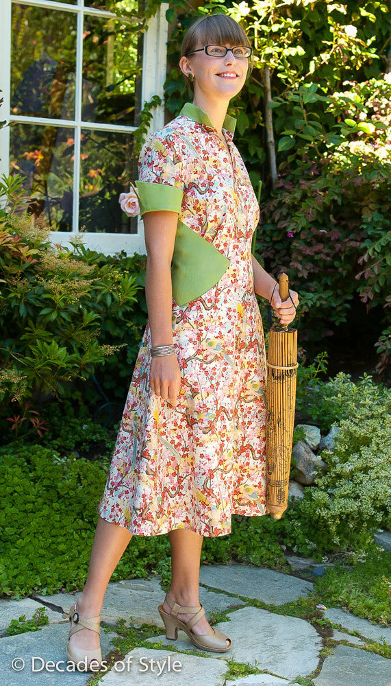 Decades of Style - #5002 1950s Diamond Dress - PDF and Printed Pattern