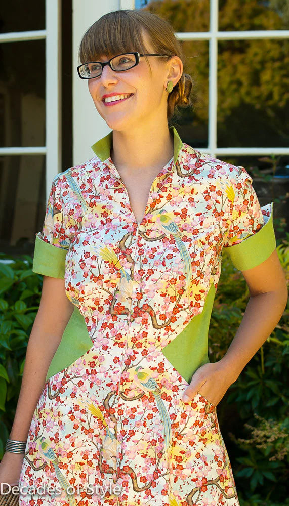 Decades of Style - #5002 1950s Diamond Dress - PDF and Printed Pattern