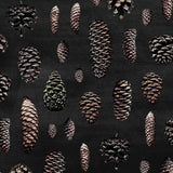 SALE - Paapii - Organic Cotton French Terry - Cones - Charcoal