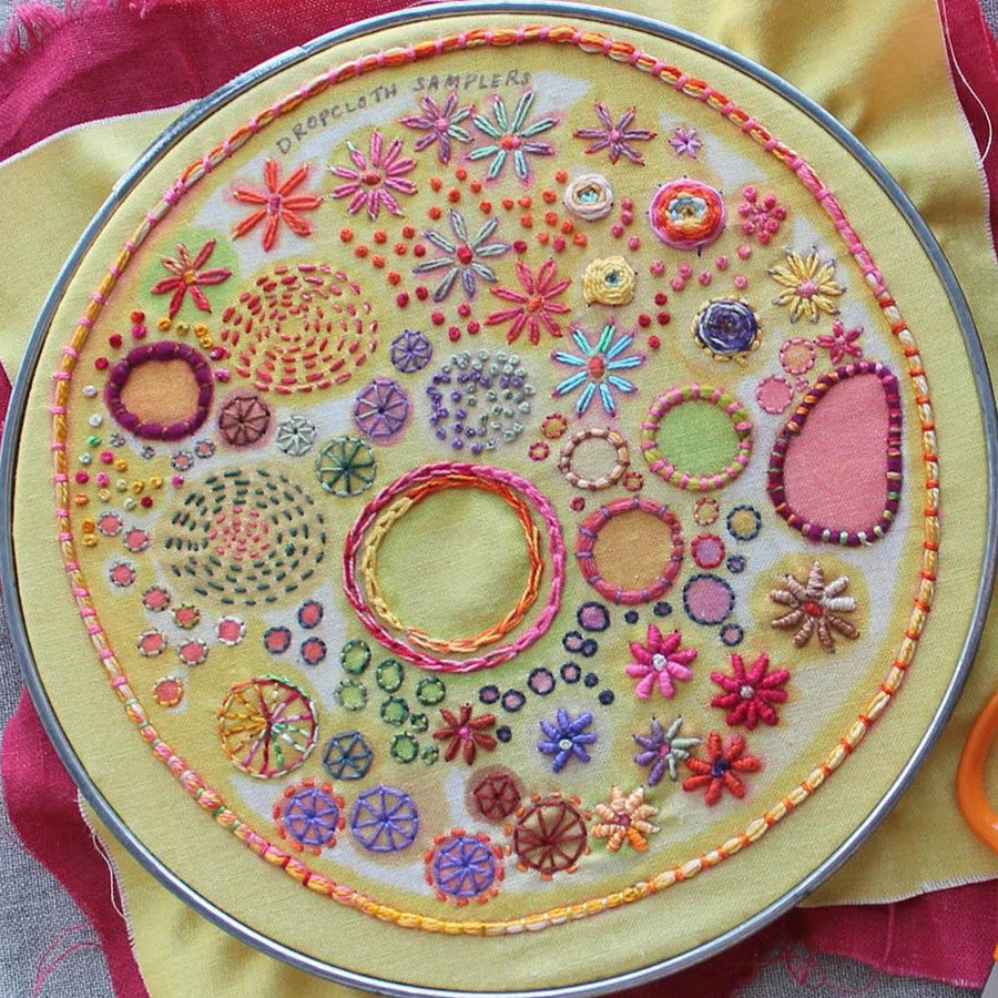 Dropcloth Samplers - Embroidery Sampler - Sunshine