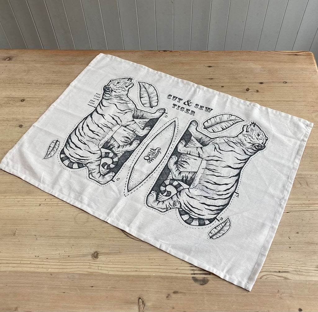 Cut and Sew Tea Towel - Tiger