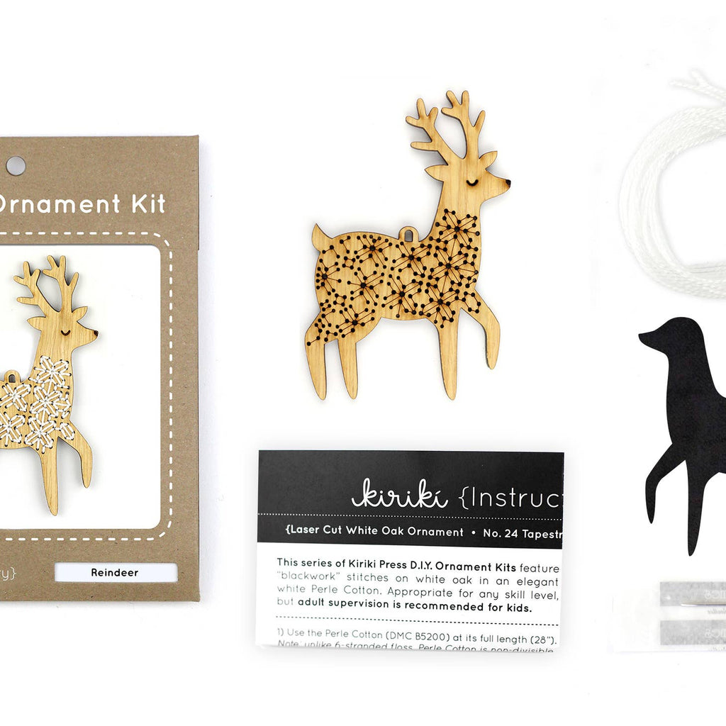 Sale! Kiriki Press - Ornament Embroidery Kits - Reindeer