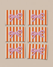 Matchy Matchy Sewing Club - Pink Bow Large Woven Labels