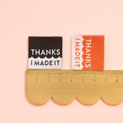 Sarah Hearts - Woven Sewing Label - Thanks I Made It