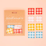 Sarah Hearts - Gingham Woven Labels