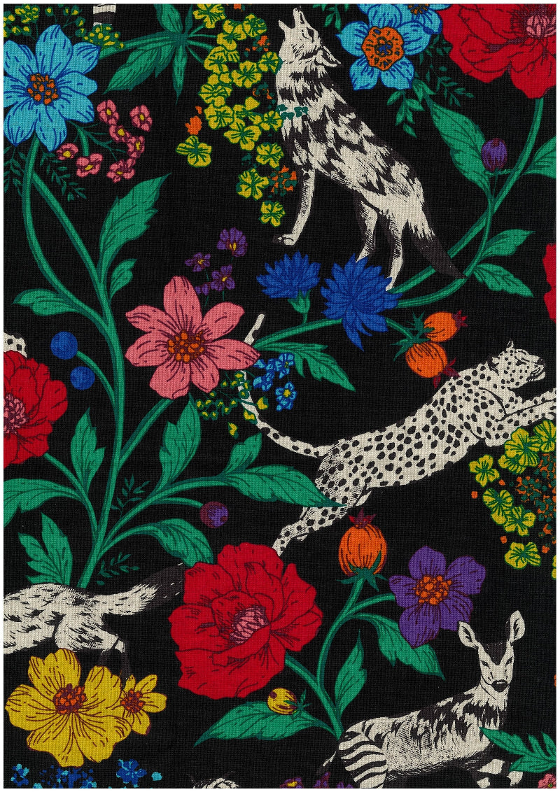 Echino - Cotton/Linen Canvas - Wonder - Black