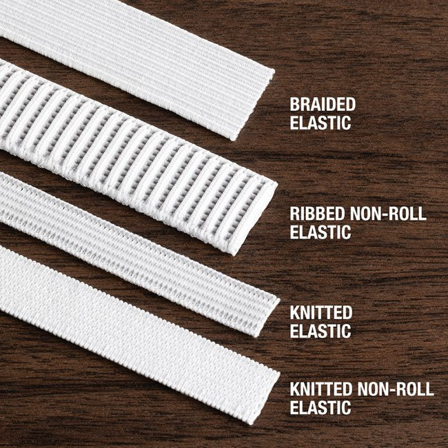 1" White Elastic - Various