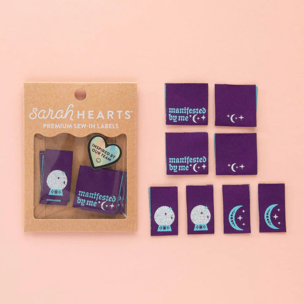 Sarah Hearts - Cotton Sewing Label - Manifested by Me