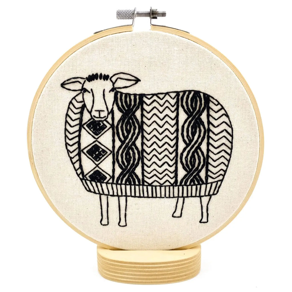 Hook, Line & Tinker - Embroidery Kit - Sweater Weather Sheep