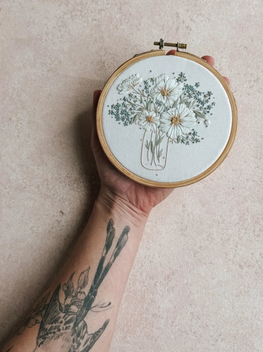 Harvest Goods Co. - Cosmos & Forget-Me-Nots Embroidery Kit