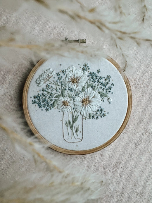 Harvest Goods Co. - Cosmos & Forget-Me-Nots Embroidery Kit