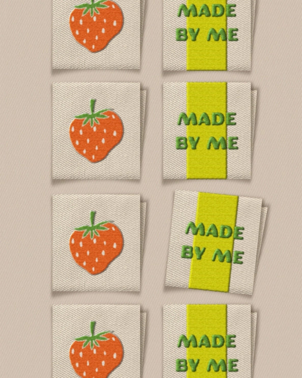 Matchy Matchy Sewing Club - Made by Me/Strawberry Square Woven Labels