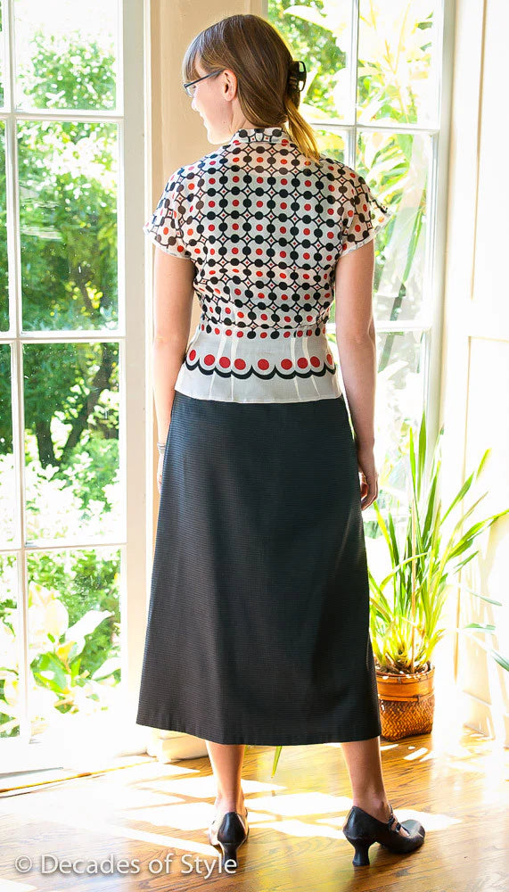 Decades of Style - #4005 1940s Girl Friday Blouse - PDF and Printed Pattern
