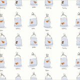 Windham - Heather Ross Favorites - Goldfishes in Bags - White