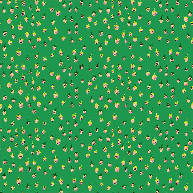 Windham - Heather Ross Favorites - Field Strawberries - Jade