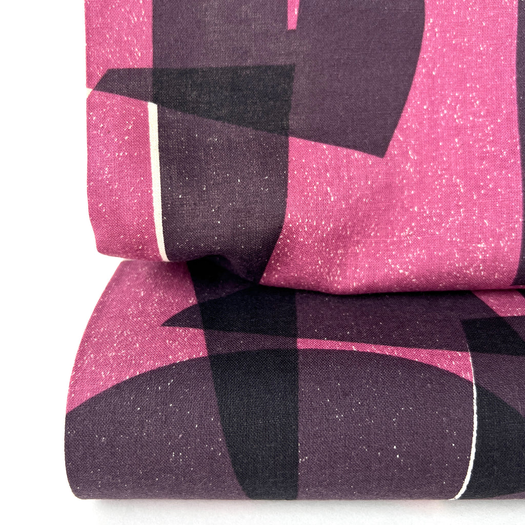 Sale! Hokkoh - Cotton/Linen Sheeting - Geometric Purple