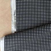 Vancet - Cotton Sheeting - Tiny Windowpane Plaid - Black