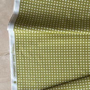 Vancet - Cotton Sheeting - Tiny Windowpane Plaid - Chartreuse
