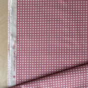 Vancet - Cotton Sheeting - Tiny Windowpane Plaid - Pink