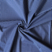 Vancet - Cotton Sheeting - Tiny Windowpane Plaid - Dark Blue