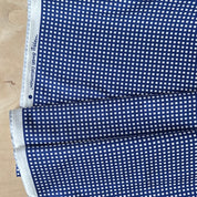 Vancet - Cotton Sheeting - Tiny Windowpane Plaid - Dark Blue