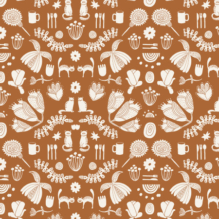 Cotton + Steel - Britta's Kitchen - Folky Kitchen - Ochre Fabric