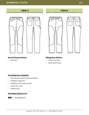 Road Trip Pattern Co. - Granite Pants - PDF and Printed Pattern