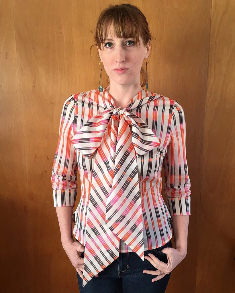 Decades of Style - Decades Everyday - #104 Buttons and Bows Blouse - PDF and Printed Pattern