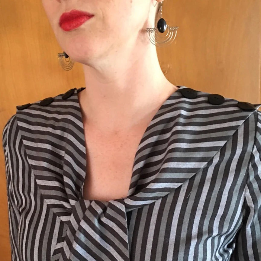 Decades of Style - Decades Everyday - #104 Buttons and Bows Blouse - PDF and Printed Pattern