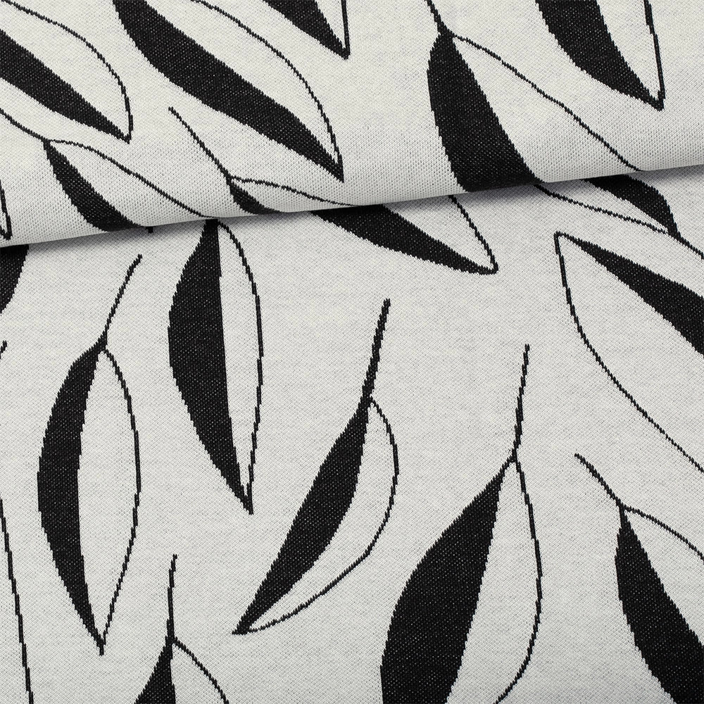 Paapii - Organic Cotton Jaquard - Flow - Black and White