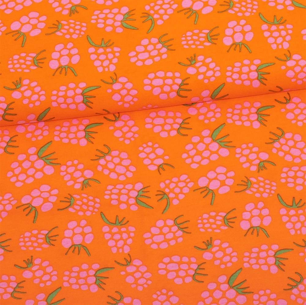 Paapii - Organic Cotton Jersey - Jenkka - Orange and Pink