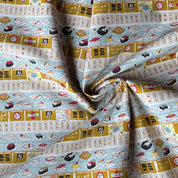 Kobayashi - Cotton Linen Canvas - Sushi Cats & Noren