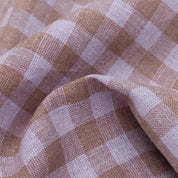 Eden Check - Cotton Linen - Lilac & Cocoa