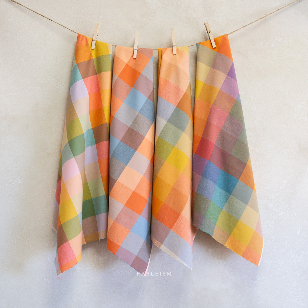 Fableism - Yarn-Dyed Woven Cotton - Lumiere - Happy Checkers - Sailor