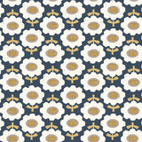 Cotton + Steel - Fox & Flutter - Morning Bloom - Blue Dusk