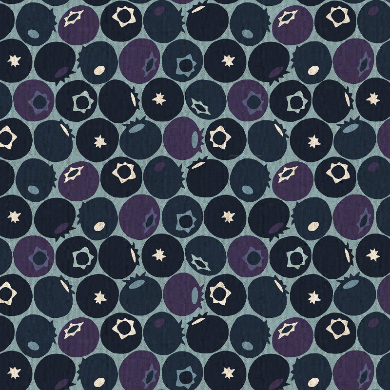 Cotton + Steel - Canvas - Under The Apple Tree - Blueberry - Downpour