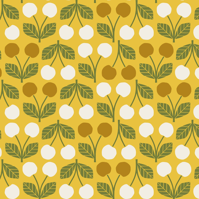 Cotton + Steel - Under The Apple Tree - Cherry - Rainier