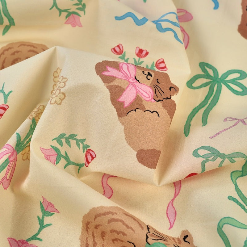 Fabric Godmother - Cotton Lawn - Martha Bow - Butter Yellow