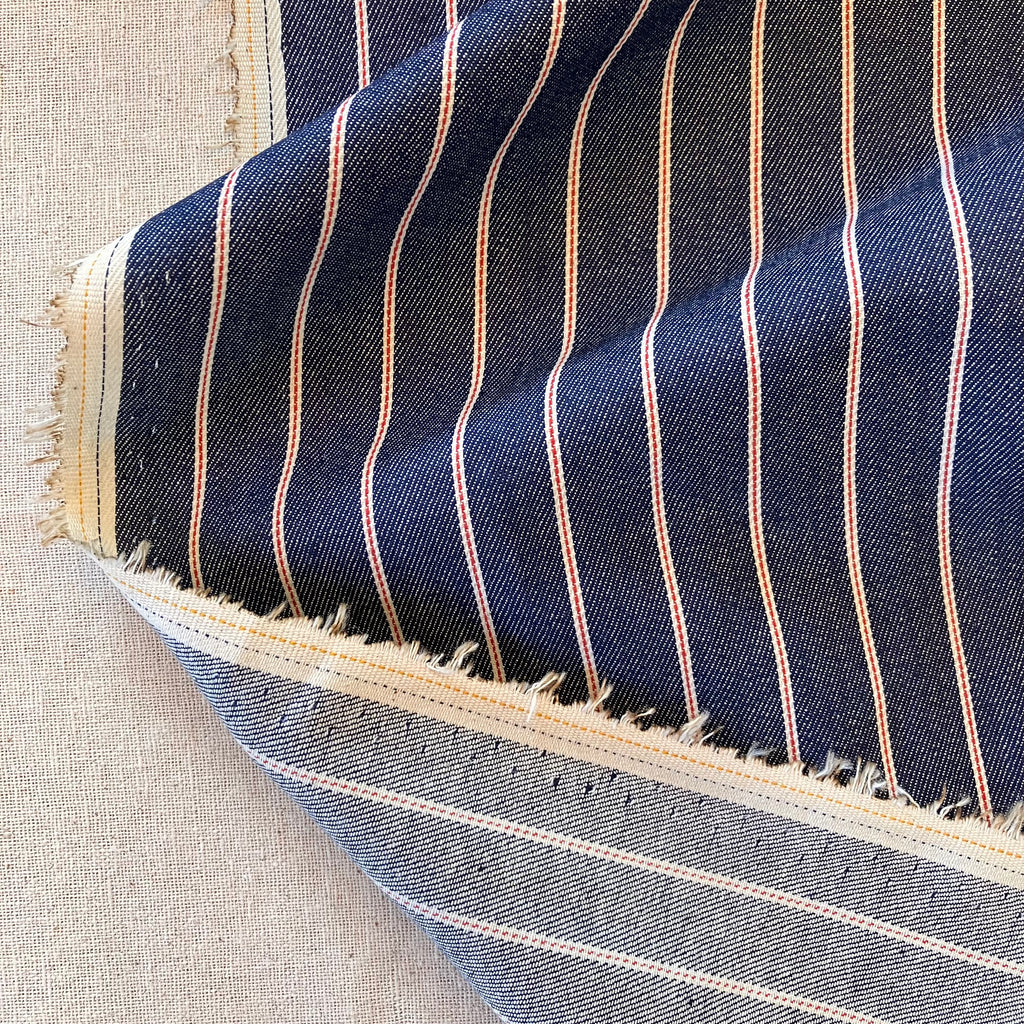 Ticker Stripe Denim - 6 oz - Indigo