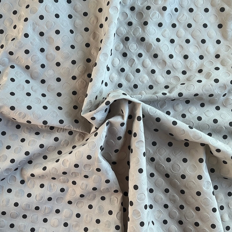 Kokka - Salt-shrunk Cotton Lawn - Gray Dot